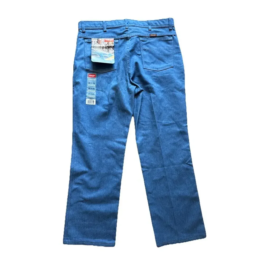 Mens Wrangler Western Pants 56% Cotton 44% Polyester Blue 38/29 Made in USA